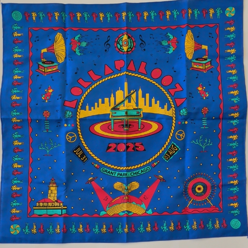 Blue Lollapalooza 2025 Bandana New